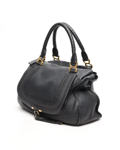 Chloé Large Marcie Shoulder Bag In Black