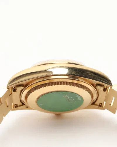 Rolex Day-date 36mm Very Rare Aventurine 1987 Full Set Watch In Gold