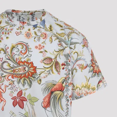 Etro T-shirts Blue In Multi