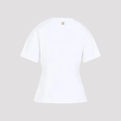 Elisabetta Franchi Button Embellished T-shirt In White
