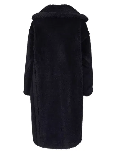 Max Mara Teddy Bear Icon Coat Coats Blue In Black