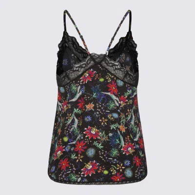 Zadig & Voltaire Womens Encre Christy Floral-print Woven Camisole In Black