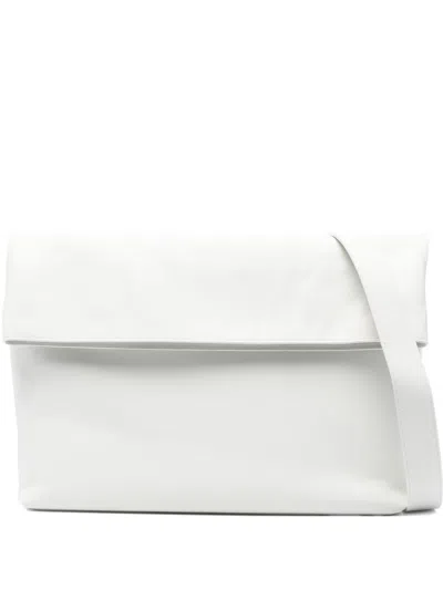 Herskind Foldover Leather Shoulder Bag In White
