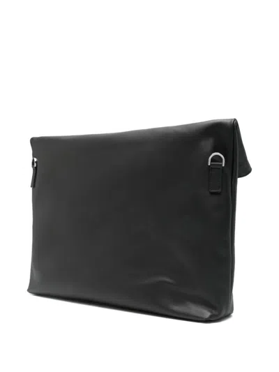 Herskind Flap Leather Shoulder Bag In Black