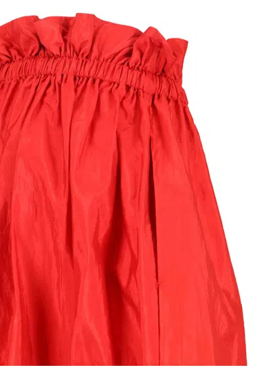 Jil Sander Midi Skirt In Red