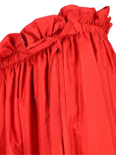 Jil Sander Midi Skirt In Red