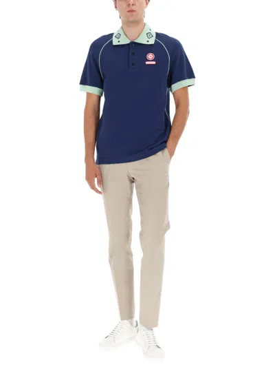 Casablanca Polo With Logo In Blue