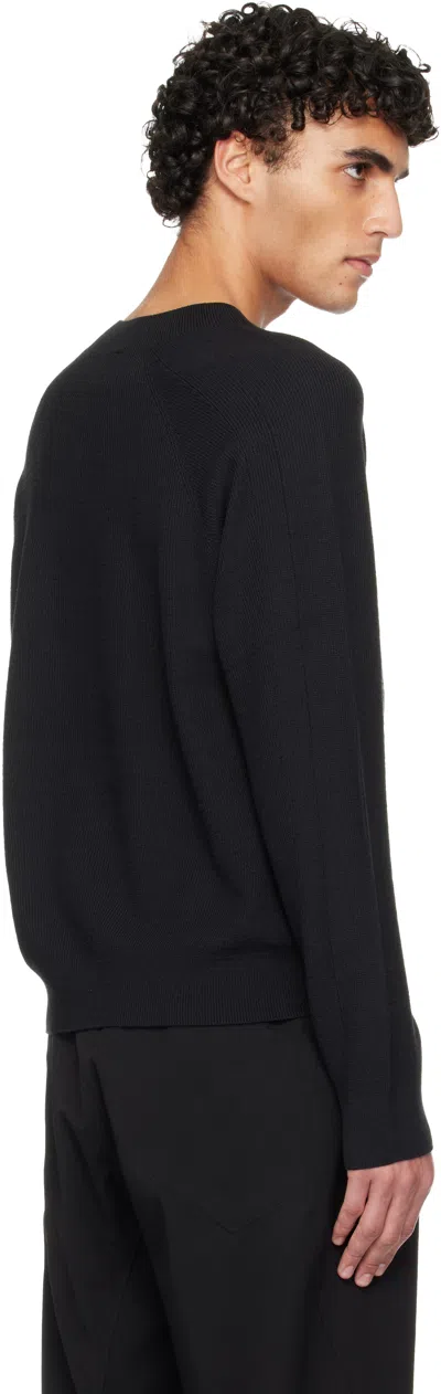 Veilance Black Conic Wool Midlayer Sweater In Black