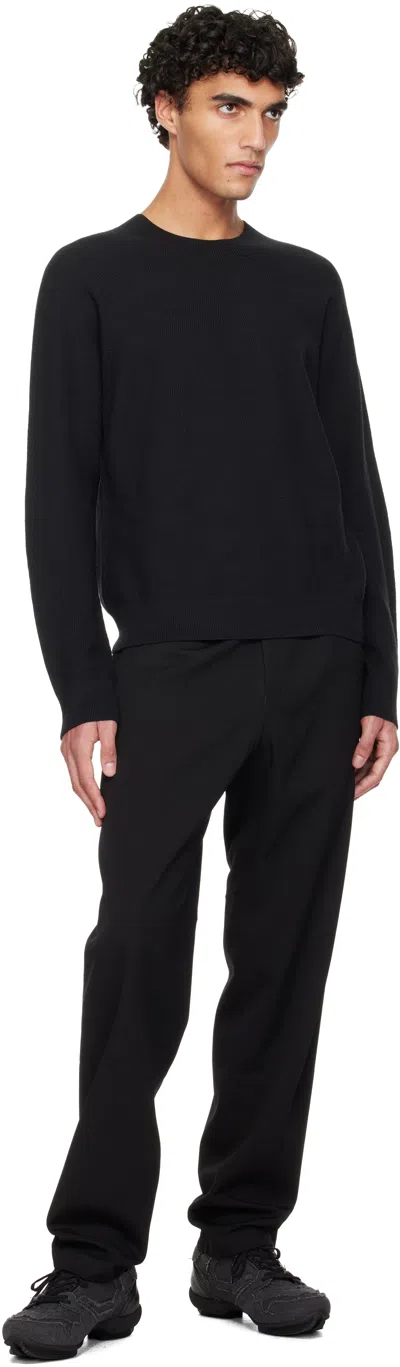 Veilance Black Conic Wool Midlayer Sweater In Black