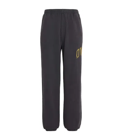 Represent Cotton Owners Club Wide-leg Sweatpants In Black