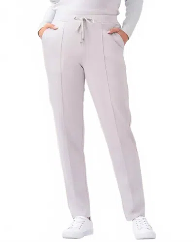 Elena Wang Harper Slim Leg Leisure Trousers In Silver In Purple