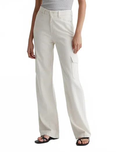 Ag Gatina Cargo Pants In Opal Stone In White