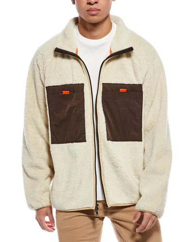 Todd Snyder Beige X Woolrich Sherpa Full-zip Jacket In Neutral