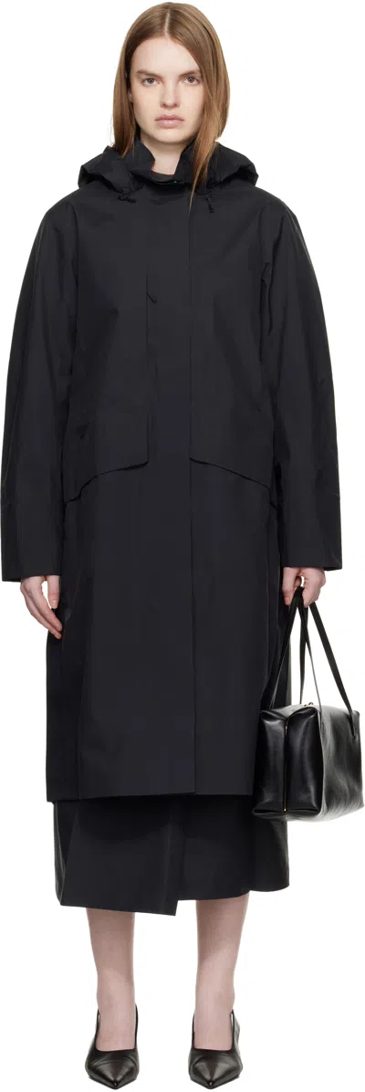Veilance Black Ifora Coat In Black