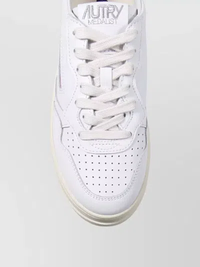 Autry Platform Low Sneakers Perforated Metallic Rubber Sole In Multi