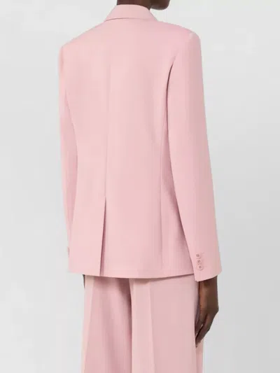 Weekend Max Mara Tailored Double Breasted Blazer Buttoned Cuffs In Pink