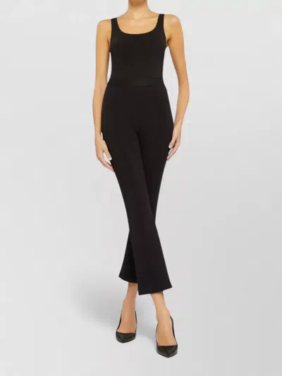 Wolford Modern Flared Jersey Trousers In Brown