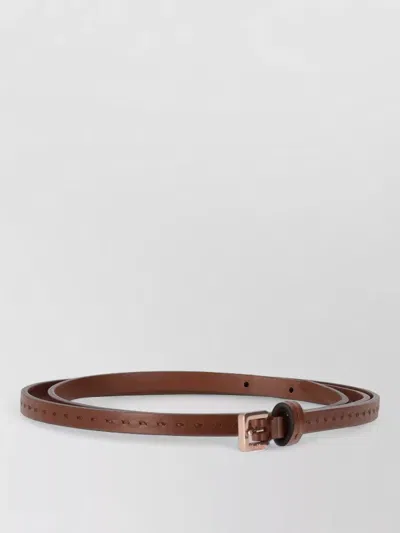 Max Mara Slim Perforated Belt Shoulder Strap Style In Brown