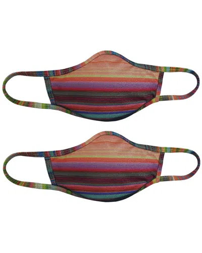 Pq Swim Set Of 2 Cloth Face Masks In Multi