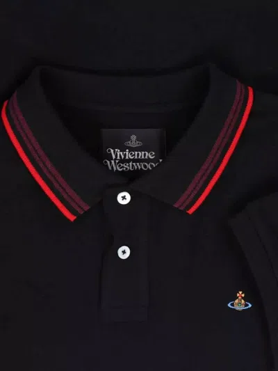 Vivienne Westwood Polo Collar T Shirt Short Sleeves In Black