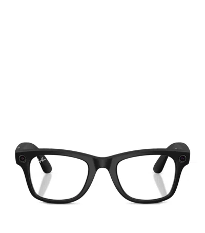 Ray Ban X Meta Smart Wayfarer Sunglasses In Black