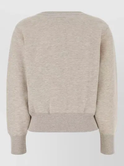 Anine Bing Harry Cotton Blend Crew Neck Sweatshirt In Brown