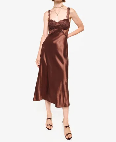 Cami Nyc Nahida Midi Dress In Malt In Brown