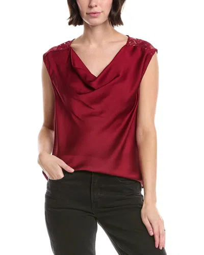 Vince Camuto Deep Drape Tank Top In Red