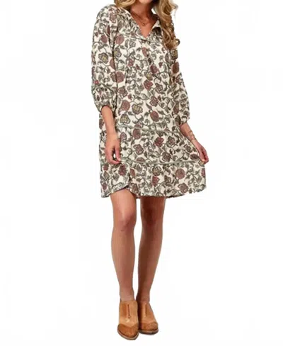 Roper Vintage Floral Dress In Cream In Multi