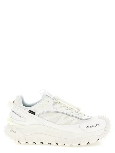 Moncler White Fabric Trailgrip Gtx Sneakers In White