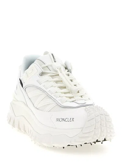 Moncler White Fabric Trailgrip Gtx Sneakers In White