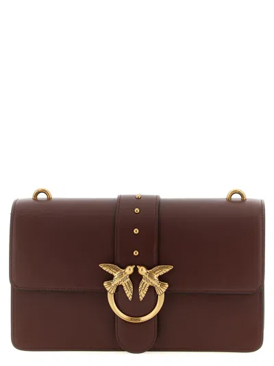 Pinko Love One Classic Crossbody Bag In Burgundy