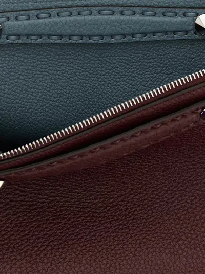 Fendi Women Burgundy By The Way Selleria Medium Reversible Handbag In Red