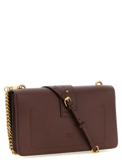 Pinko Love One Classic Crossbody Bag In Burgundy