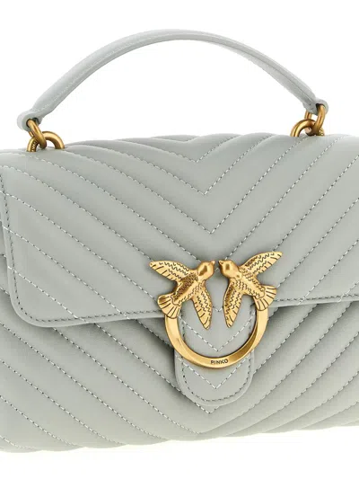Pinko Mini Lady Love Puff Hand Bags Gray In Gray