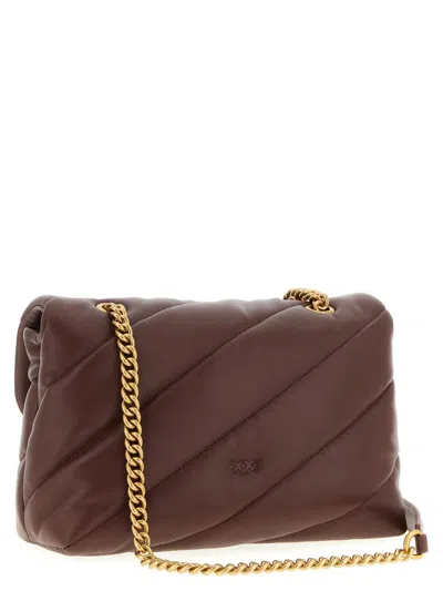 Pinko Classic Love Puff Crossbody Bag In Brown