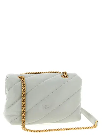 Pinko Mini Love Puff Crossbody Bag In Gray