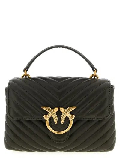 Pinko Mini Lady Love Puff Hand Bags Green In Black