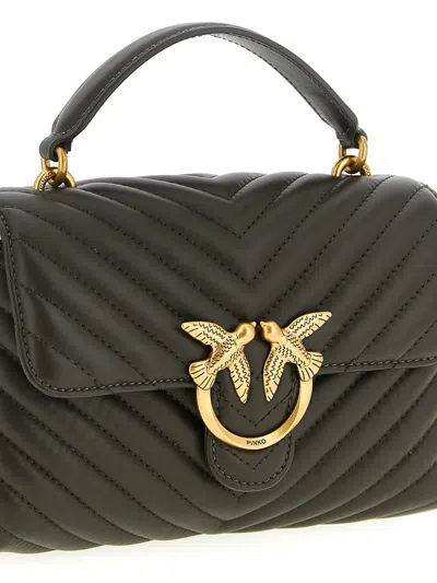 Pinko Mini Lady Love Puff Hand Bags Green In Black