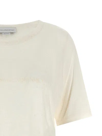 Stella Mccartney Beads Embroidery T-shirt White In Neutral