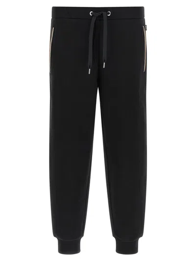 Hugo Boss Striped Insert Track Pants In Black