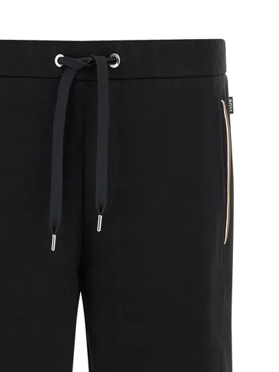 Hugo Boss Striped Insert Track Pants In Black