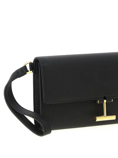 Tom Ford Hammered Clutch In Black