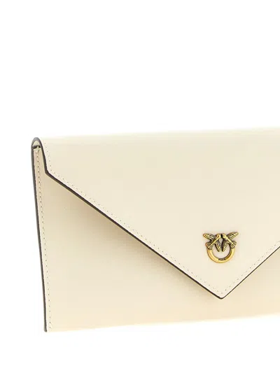 Pinko 'flat Mini' Wallet On Chain In Neutral