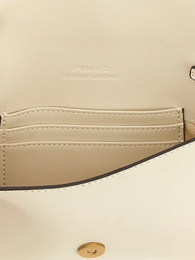 Pinko 'flat Mini' Wallet On Chain In Neutral