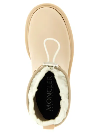 Moncler Kickstream Drawstring Logo-patch Rain Boots In Nude