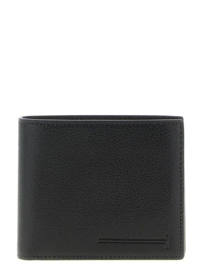 Tom Ford T Line Textured Leather Long Wallet In Black