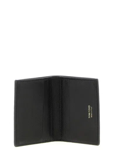 Tom Ford Cardholder Stmpa Crocodile In Black