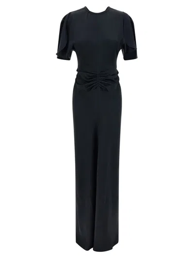 Victoria Beckham 'gathered Waist' Dress In Blue