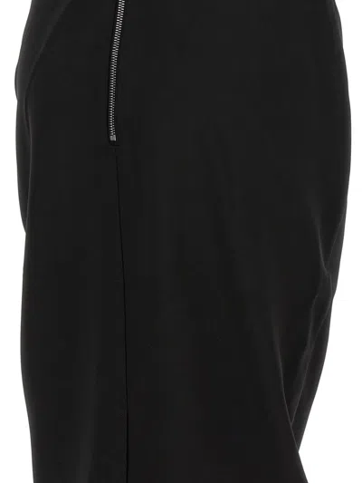 Rick Owens Amphora Prong Wool Grain De Poudre Gown In Black